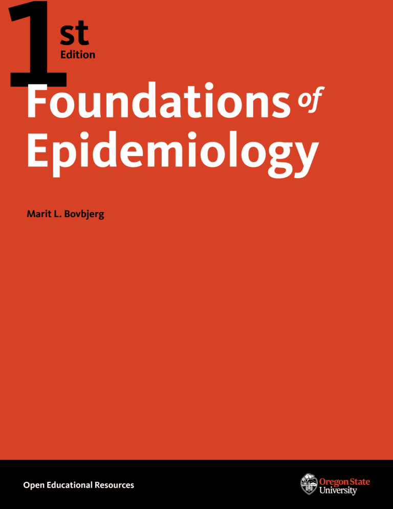 Foundations Of Epidemiology – Open Textbook