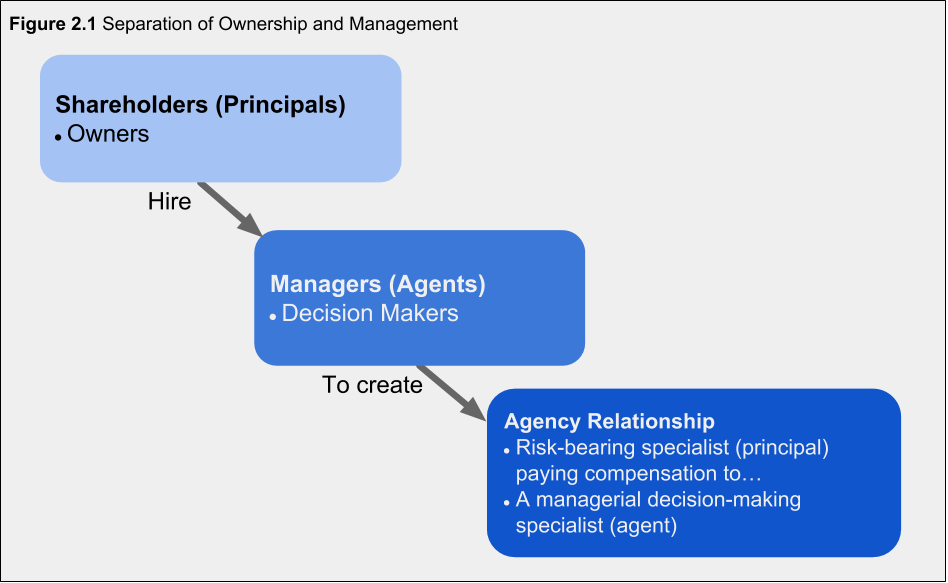 Figure 2.1 Separation of Ownership and Management