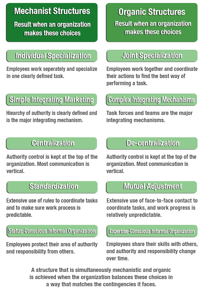 Mechanistic and Organic Structures