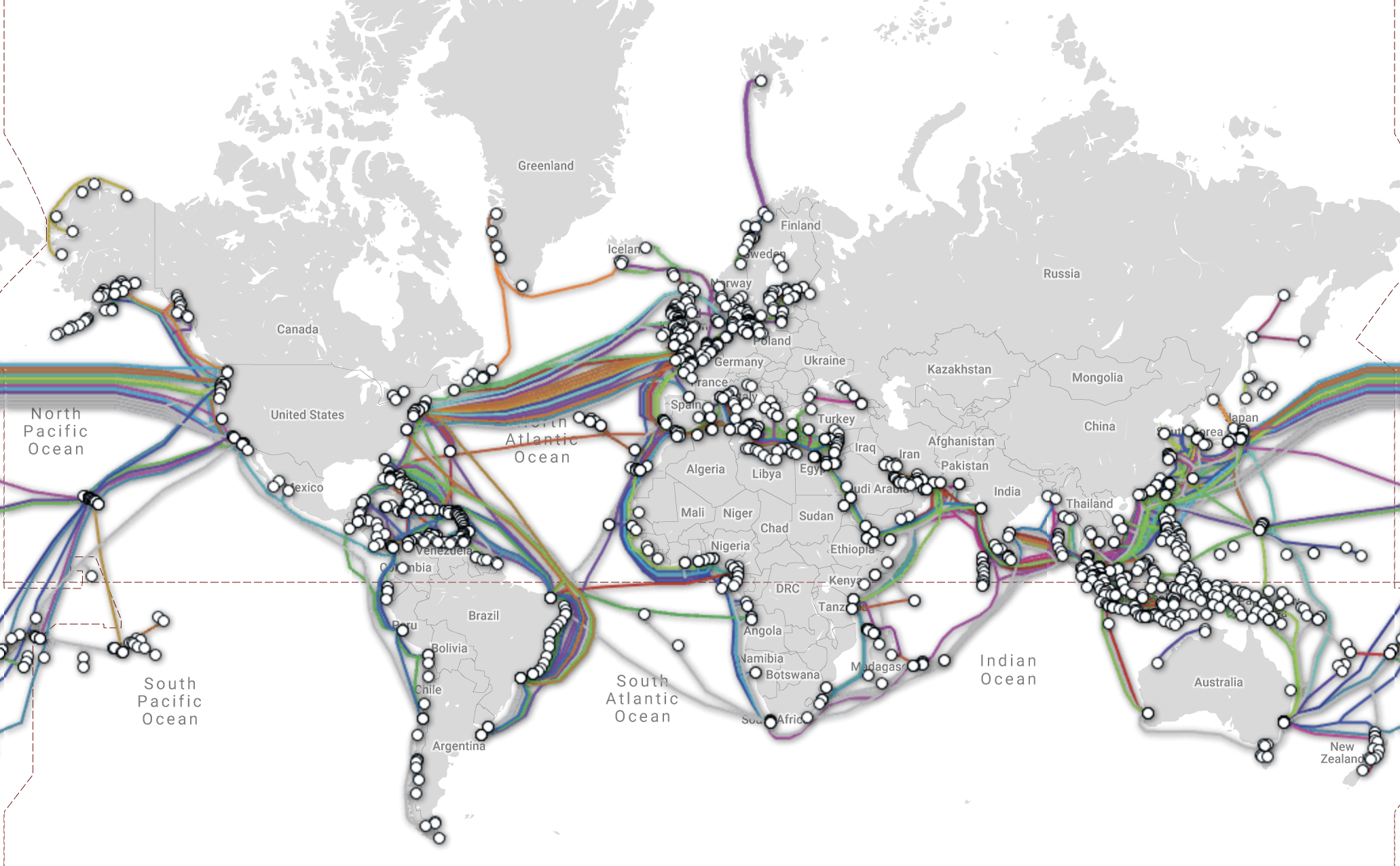TeleGeography Submarine Cable Map: