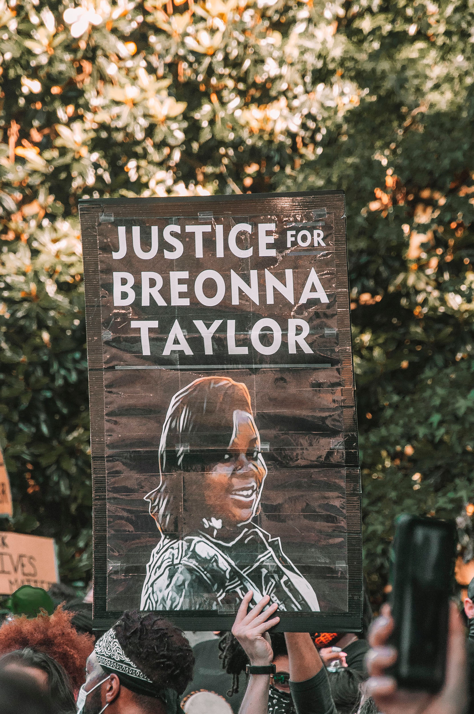 sign that reads 'Justice for Breonna Taylor' (link to file)