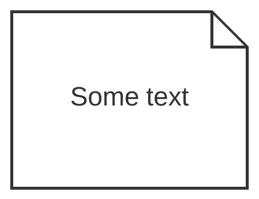 A box with text reading "Some text"