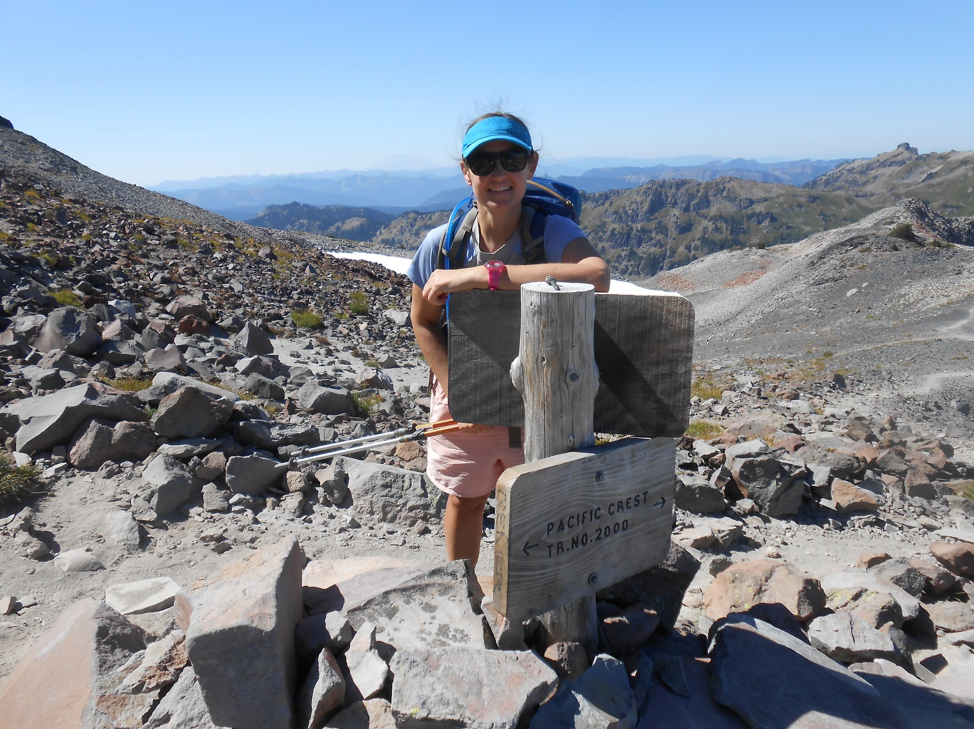 Julie hiking on the Pacific Crest Trail
