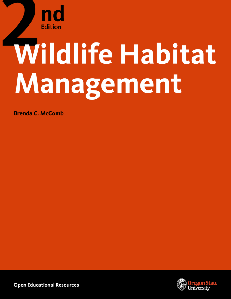 Wildlife Habitat Management Open Textbook
