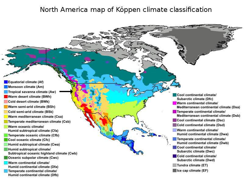 Koppen Classification Chart