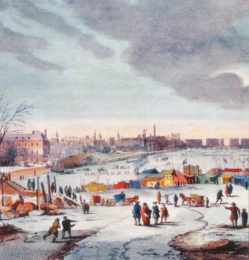Painting of frozen Thames