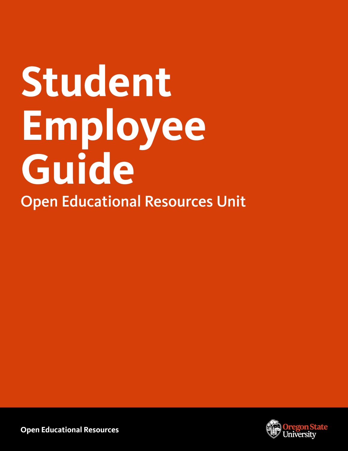 Cover image for Open Educational Resources Student Employee Guide