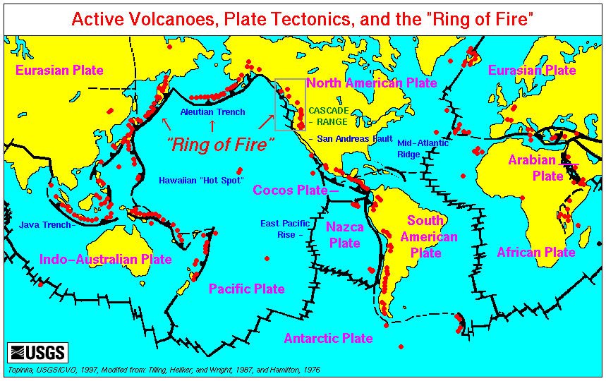 Earth’s surface divided into tectonic plates