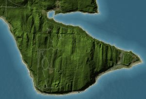 LiDAR image of the Toe Jam Hill Fault on the south end of Bainbridge Island